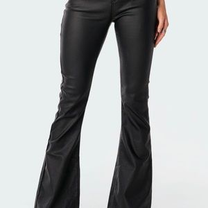 edikted leather flare pants.